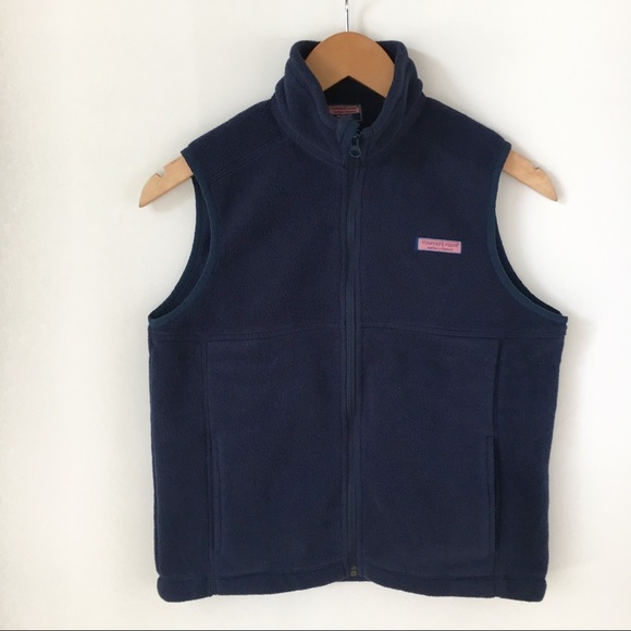 Vineyard Vines Other - Vineyard Vines fleece vest girl M navy blue 12-14